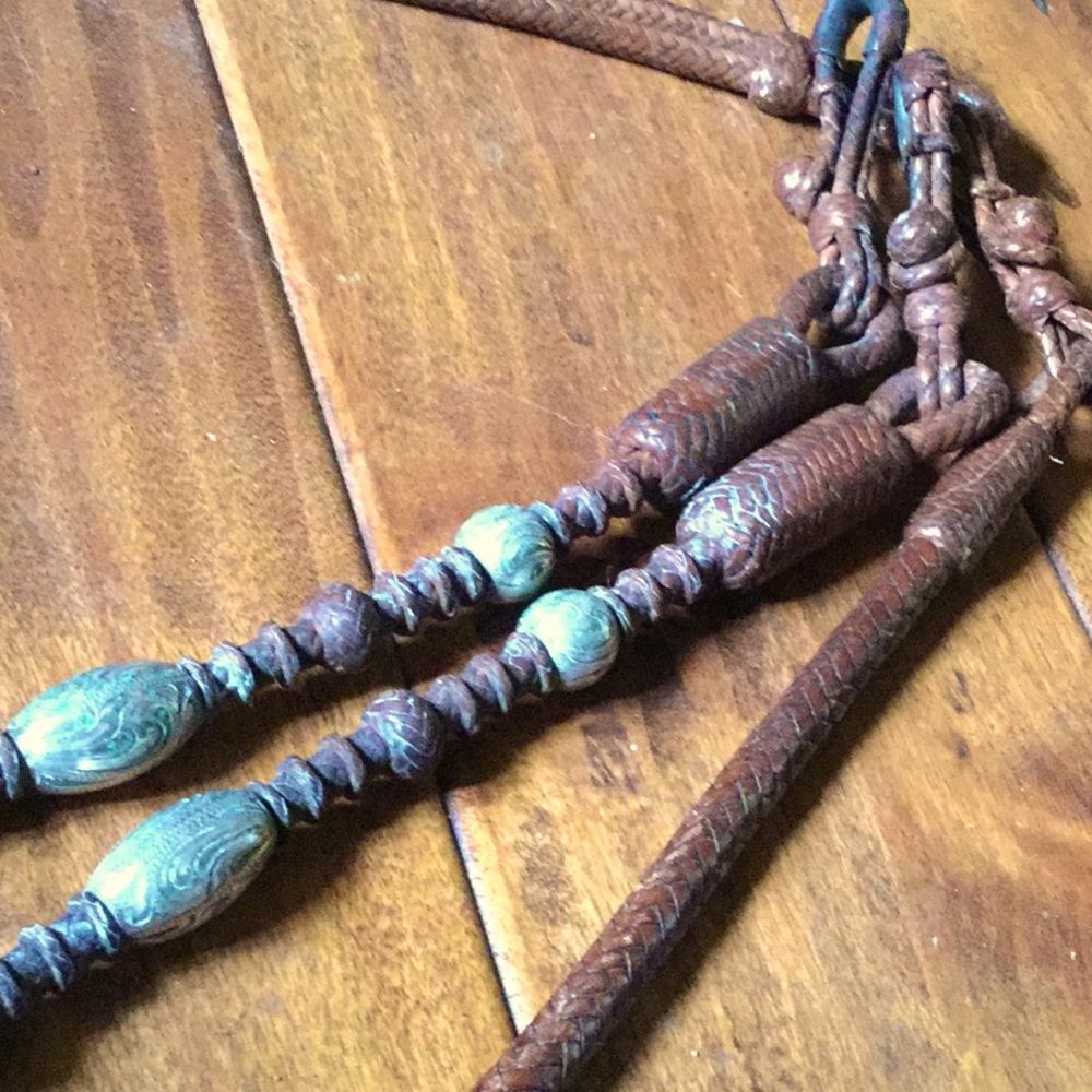 Vintage western Rommel romal reins western riding reining horsemanship AQHA ARAB - Picture 4 of 14
